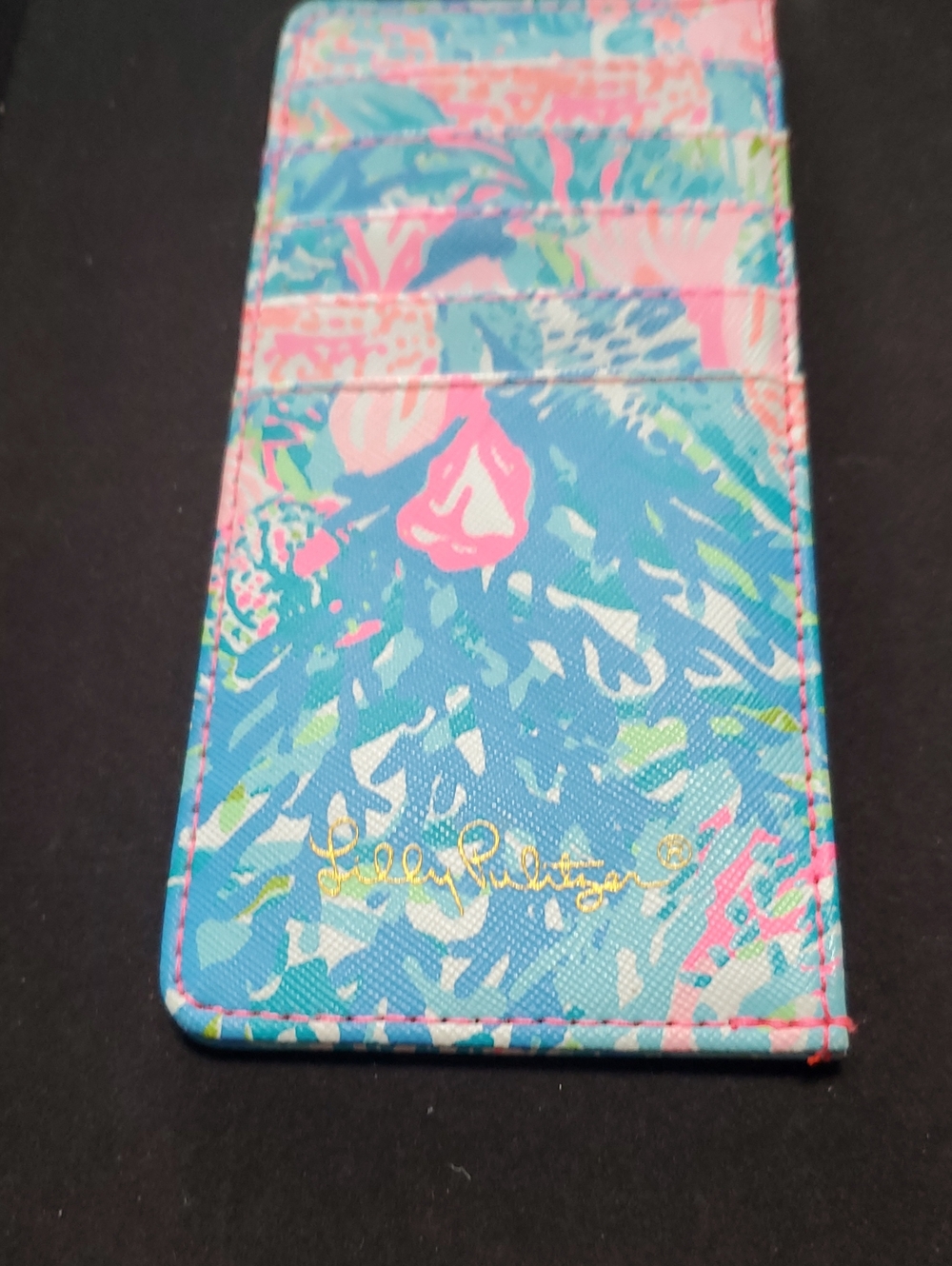 Lilly Pulitzer Pink & Blue Floral Card Wallet